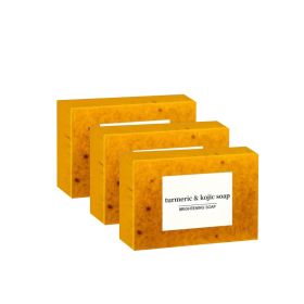 Only Supports Self Pickup With Waybill Turmeric Kojic Acid Brightening Soap, Deep Cleansing & Hydrating Bar For Radiant, Even-Toned Skin (Option: 3bars)